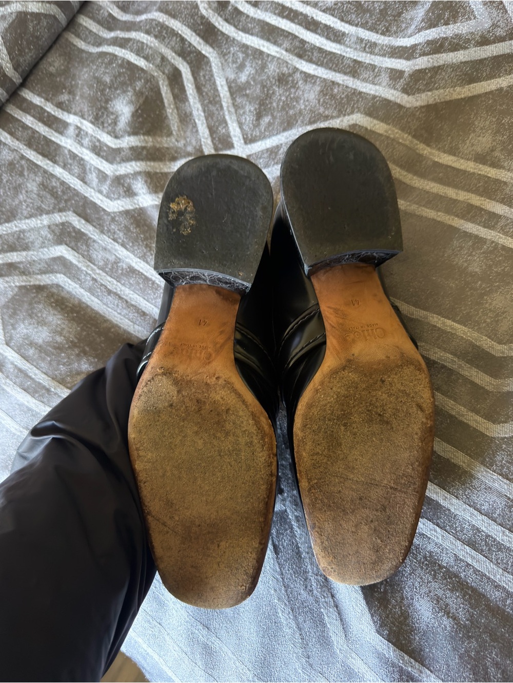 Authentic Chloe Black Leather Croc-Embossed Loafers for woman - Picture 8 of 11